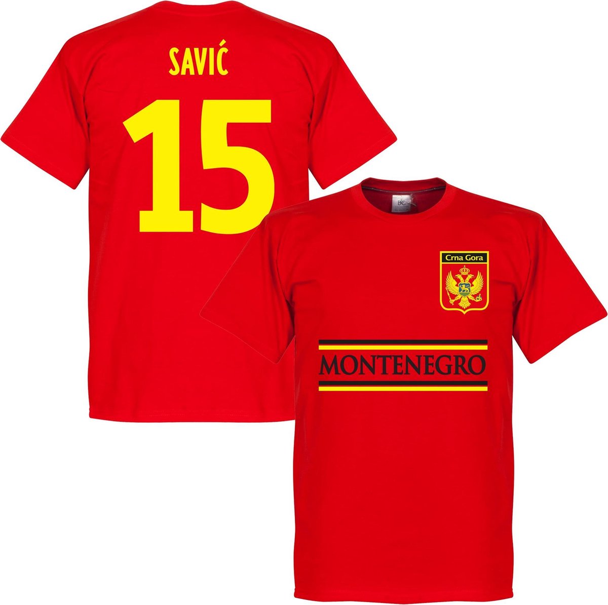 1200x1194-81 Montenegro Savic 15 Team T-Shirt - L - Afbeelding 1