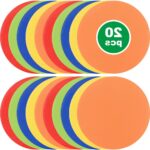 20 Stuks Kleurige Markeerdisc 23 cm - Ronde Vloermarkering voor Sporttraining, Voetbal en Activiteiten
