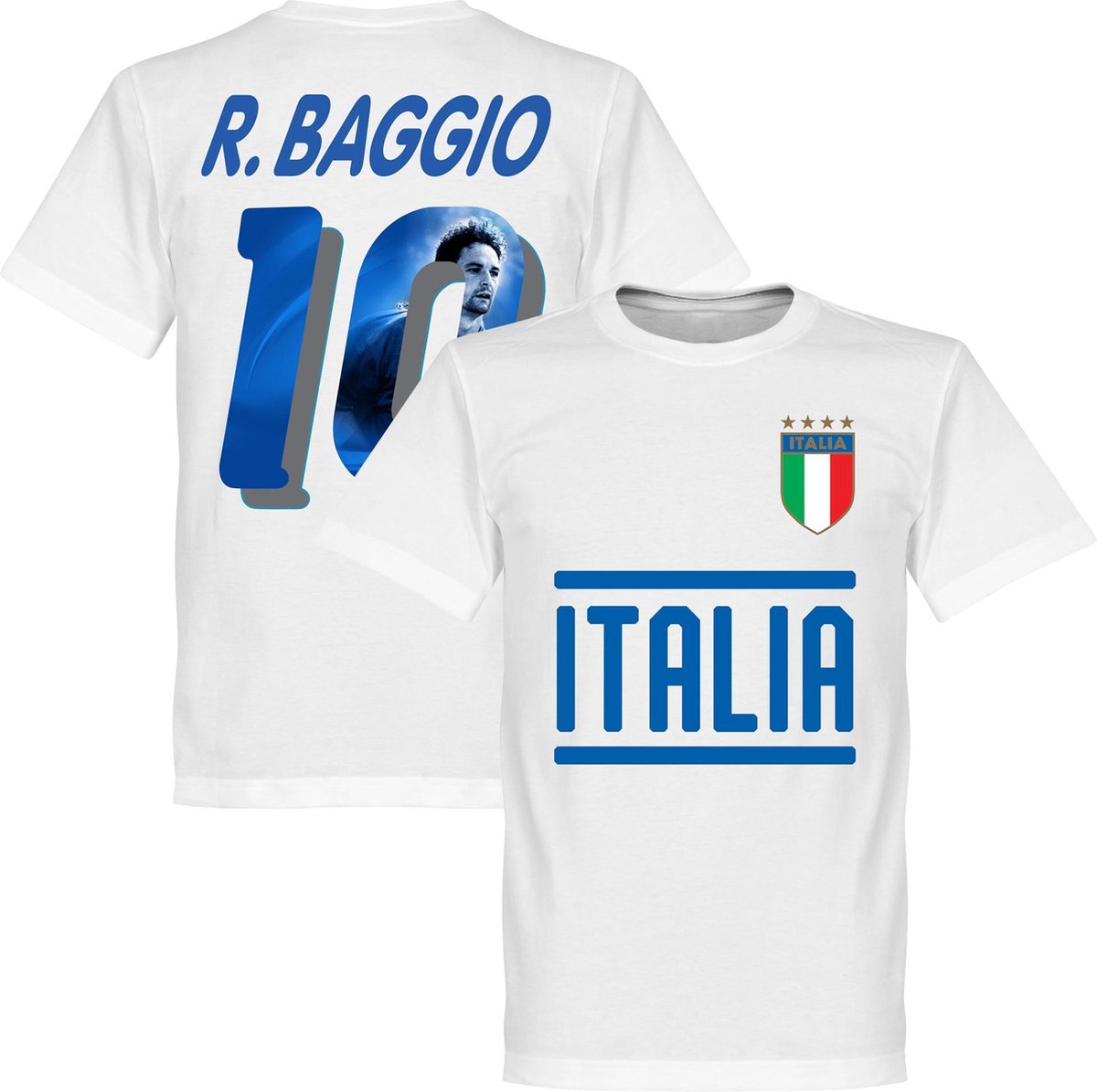 1200x1195-20 Italië R. Baggio 10 Gallery Team T-Shirt - Wit - XXXXL - Afbeelding 1