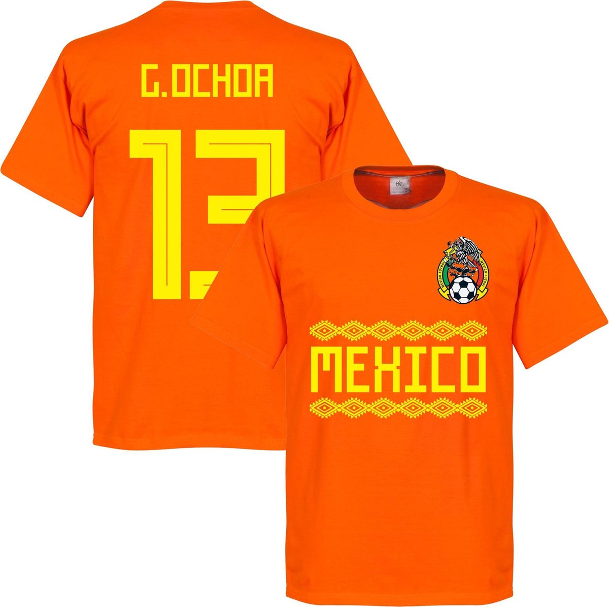 1200x1195-28 Mexico G. Ochoa 13 Team T-Shirt - Oranje - XS - Afbeelding 1
