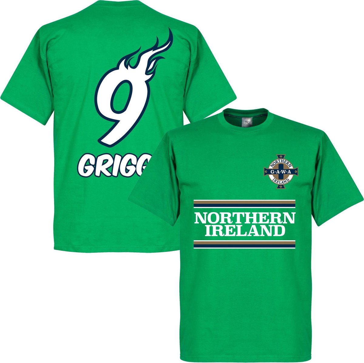 1200x1196-57 Noord Ierland Will Grigg 9 Team T-Shirt - XXL - Afbeelding 1