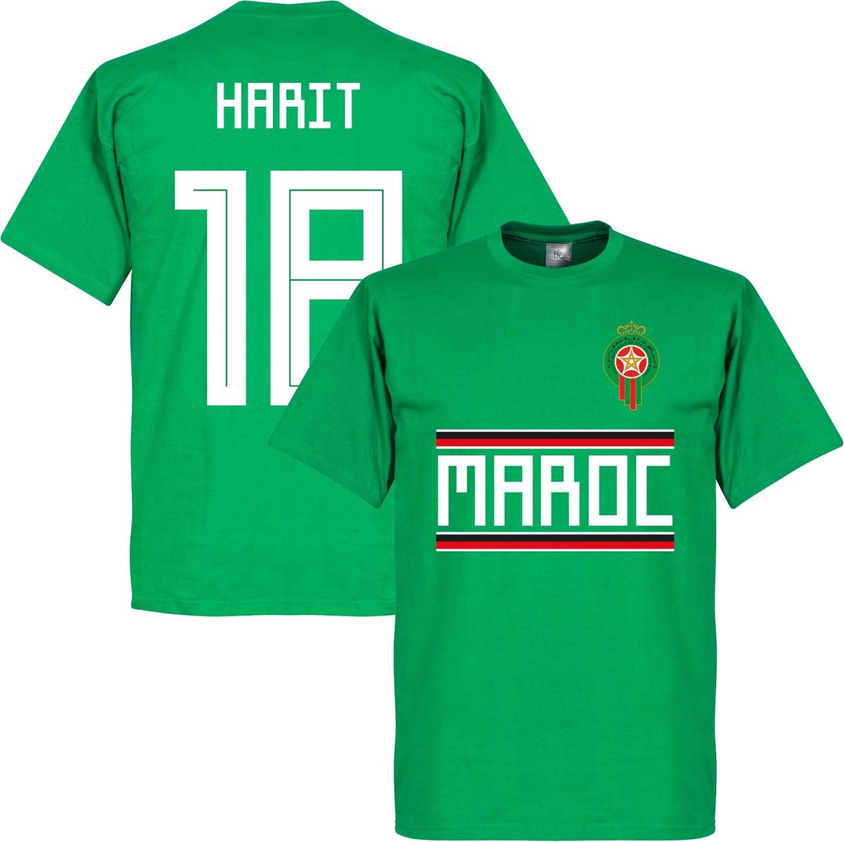 1200x1197-1 Marokko Harit 18 Team T-Shirt - Groen - M - Afbeelding 1