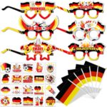 Allecto Plus - Voetbal EM Partybril met Tijdelijke Tatoeages - Duitsland Frankrijk Engeland - EK 2024 Decoratie