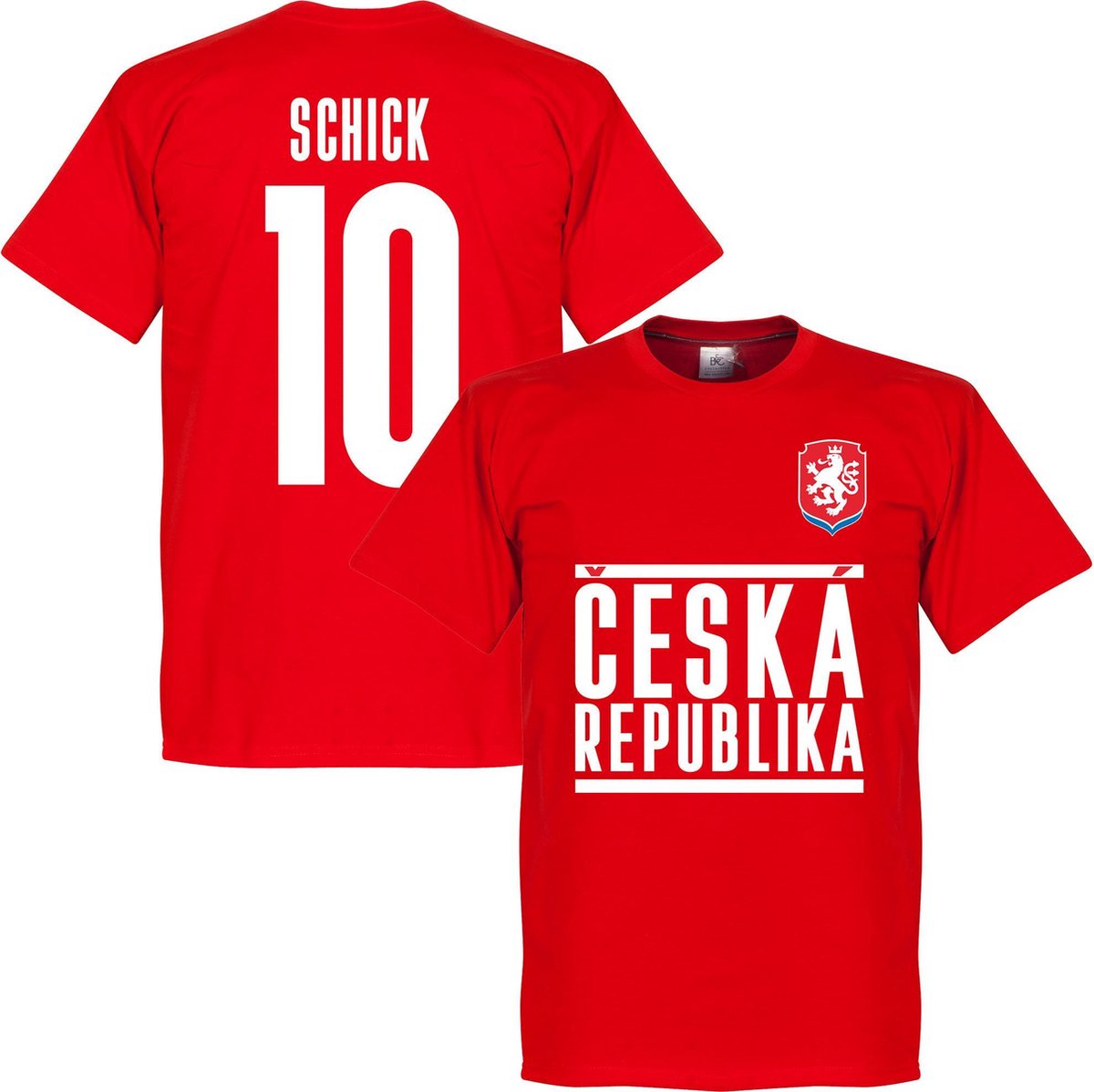 1200x1198-14 Tsjechië Schick 10 Team T-Shirt - Rood - Kinderen - 116 - Afbeelding 1