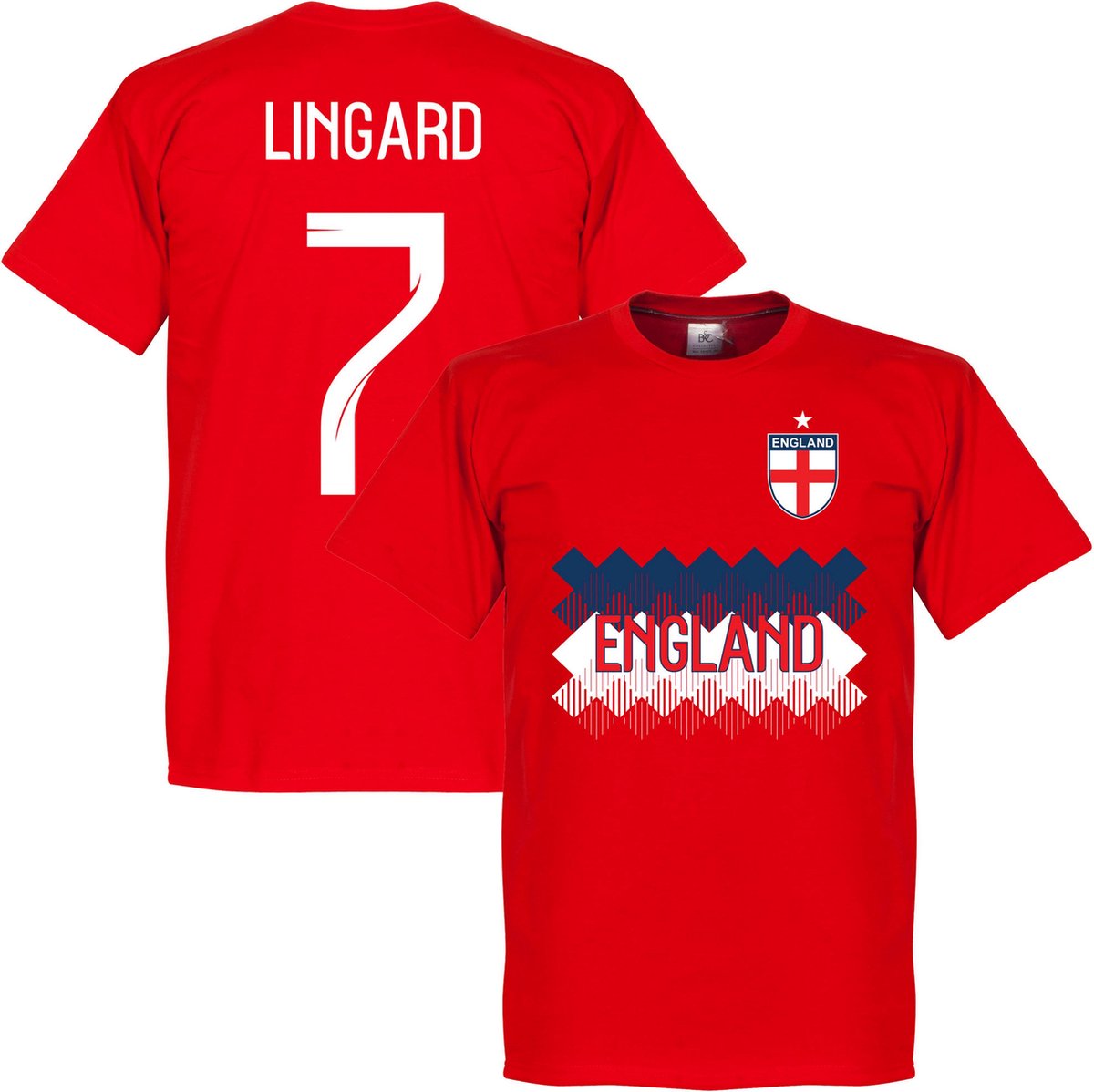 1200x1198-42 Engeland Lingard 7 Team T-Shirt - Rood - XXXL - Afbeelding 1