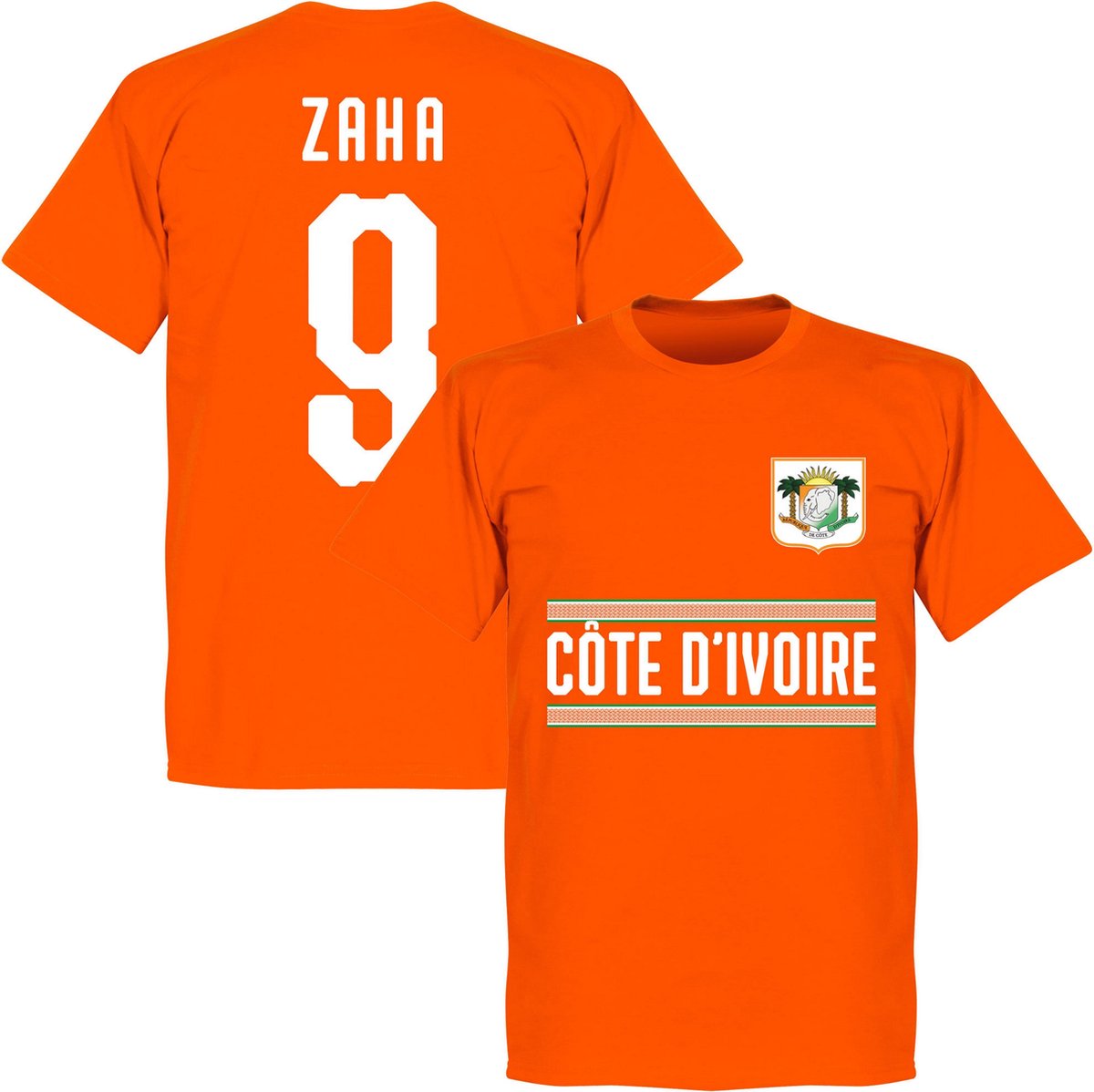 1200x1198-54 Ivoorkust Zaha 9 Team T-Shirt - Oranje - M - Afbeelding 1