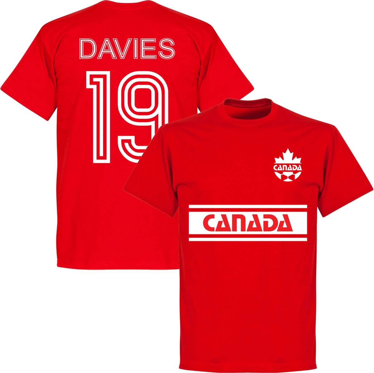 1200x1198-55 Canada Retro Davies (10) Team T-Shirt - Rood - M - Afbeelding 1
