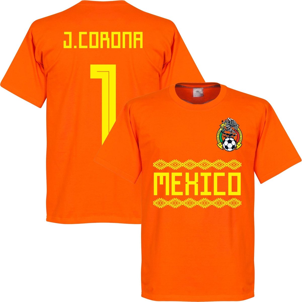 1200x1198-67 Mexico J. Corona Keeper Team T-Shirt - Oranje - XS - Afbeelding 1