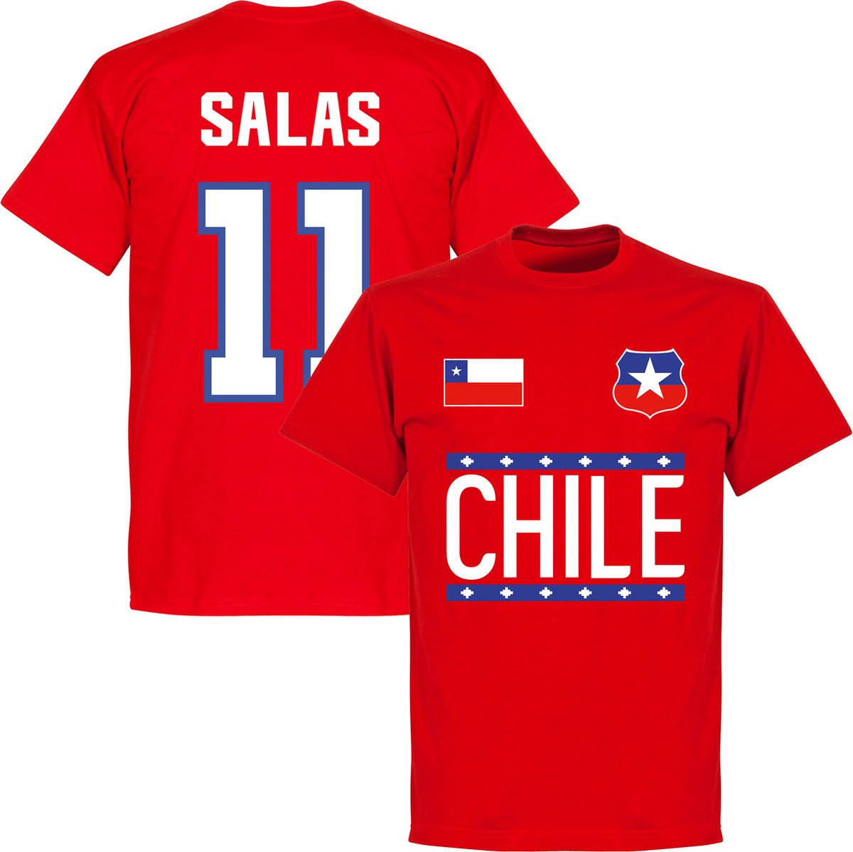 1200x1199-115 Chili Salas 11 Team T-Shirt - Rood - Kinderen - 116 - Afbeelding 1