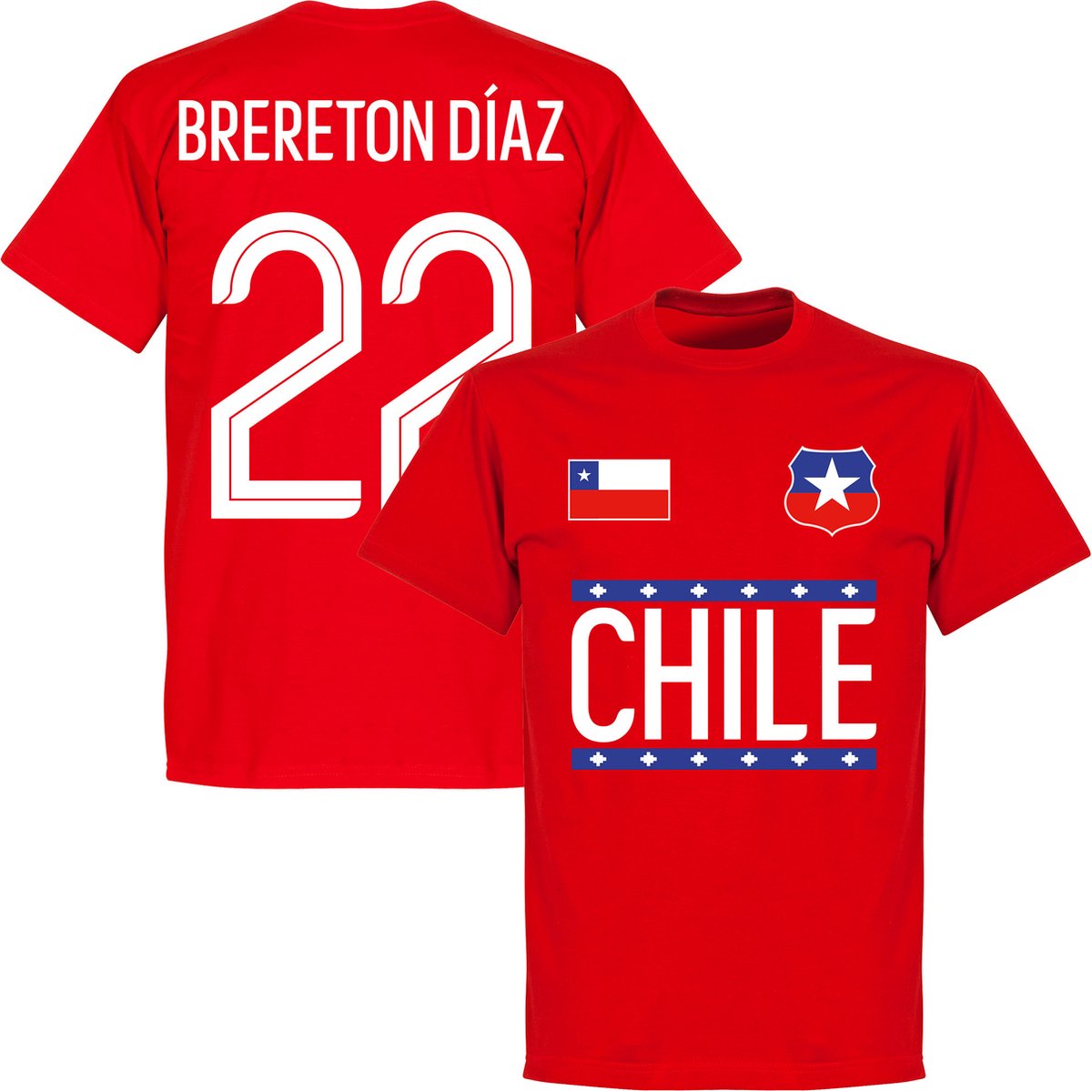 1200x1199-12 Chili Brereton Diaz 22 Team T-Shirt - Rood - L - Afbeelding 1