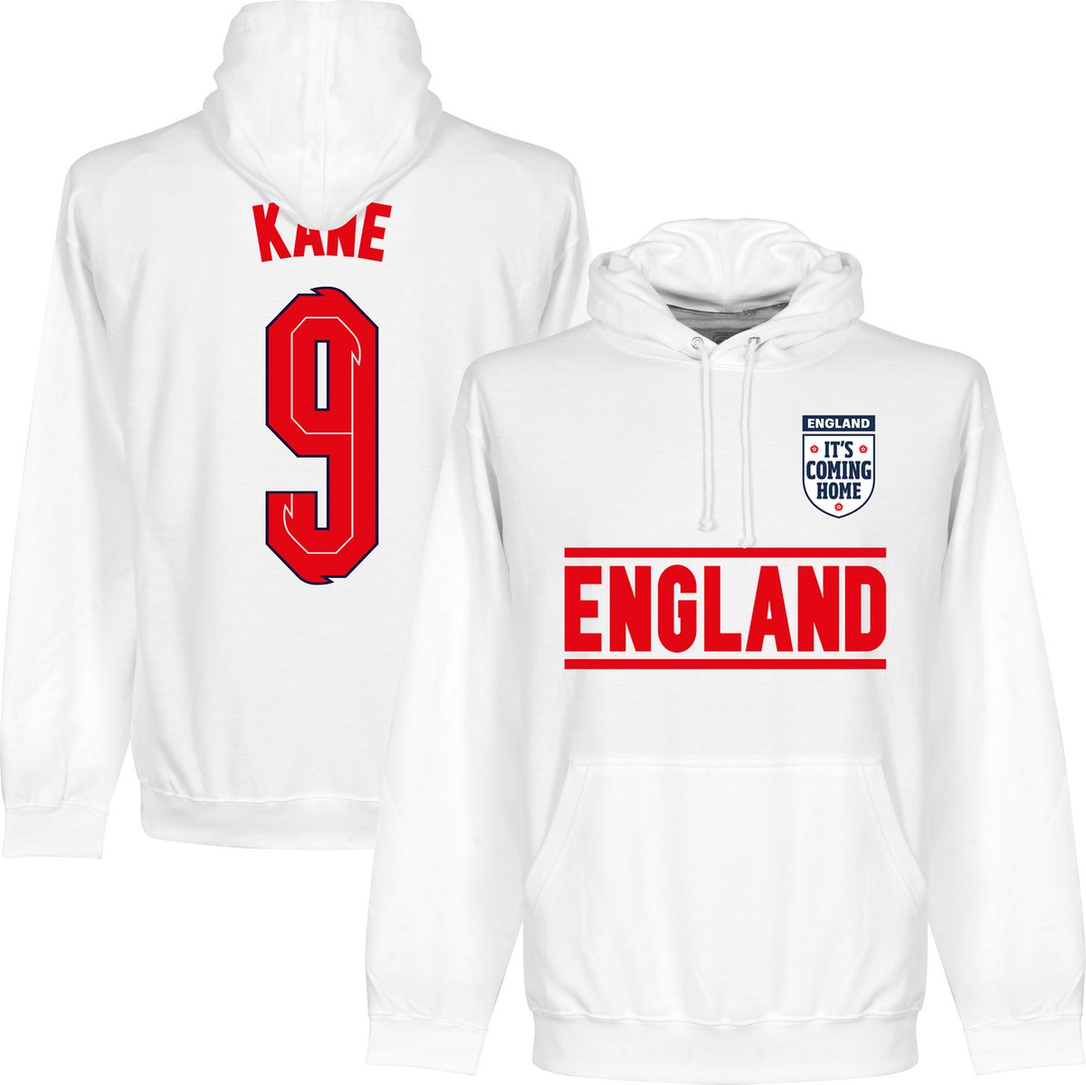 1200x1199-123 Engeland Kane Team Hoodie - Wit - Kinderen - 98 - Afbeelding 1