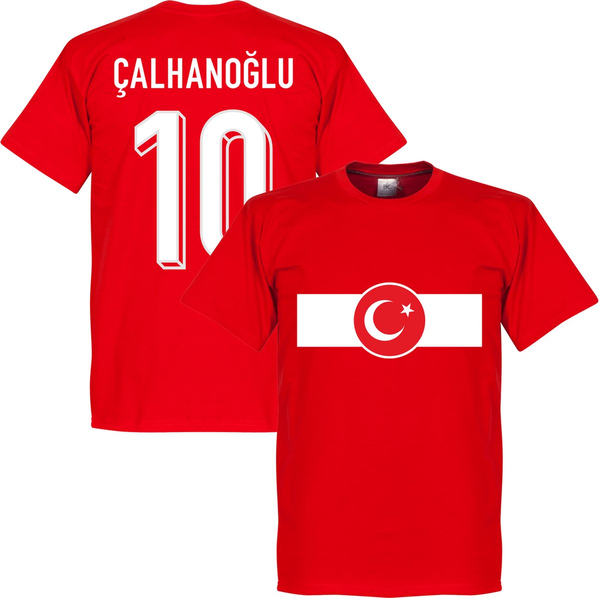 1200x1199-133 Turkije Çalhanoğlu 10 Banner T-Shirt - Rood - M - Afbeelding 1