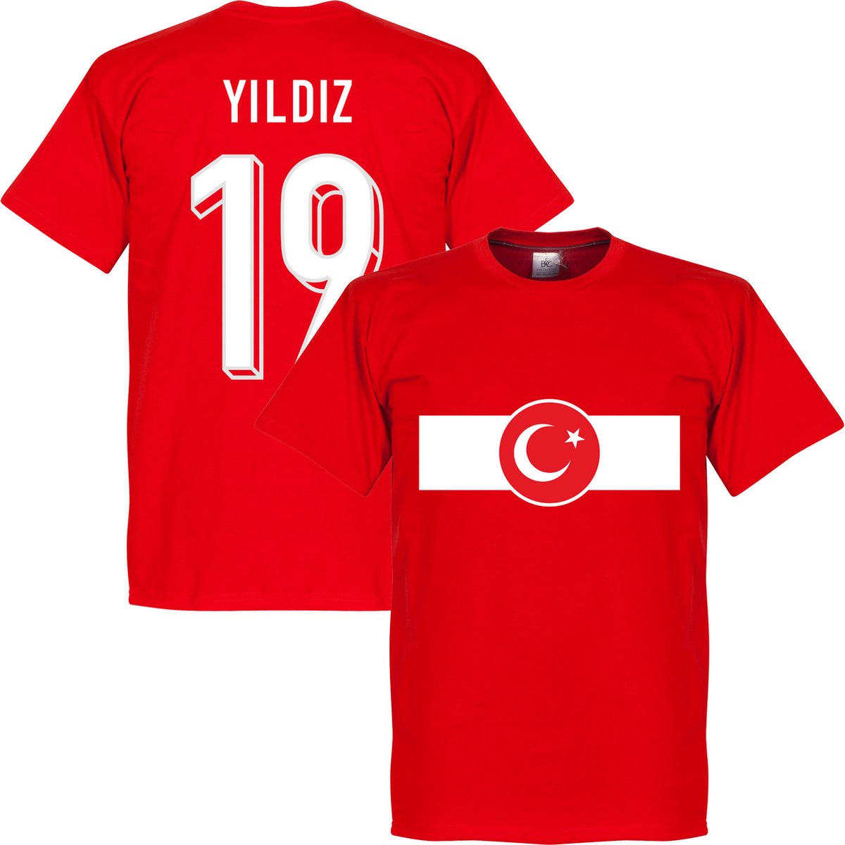 1200x1199-16 Turkije Yildiz 19 Banner T-Shirt - Rood - S - Afbeelding 1