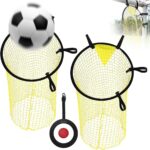 Vouwbare Voetbaldoelen Set van 3 met Verplaatsbaar Doel en Verstelbare Banden voor Training, Mini Voetbal, Buitenactiviteiten en Precisieschoten