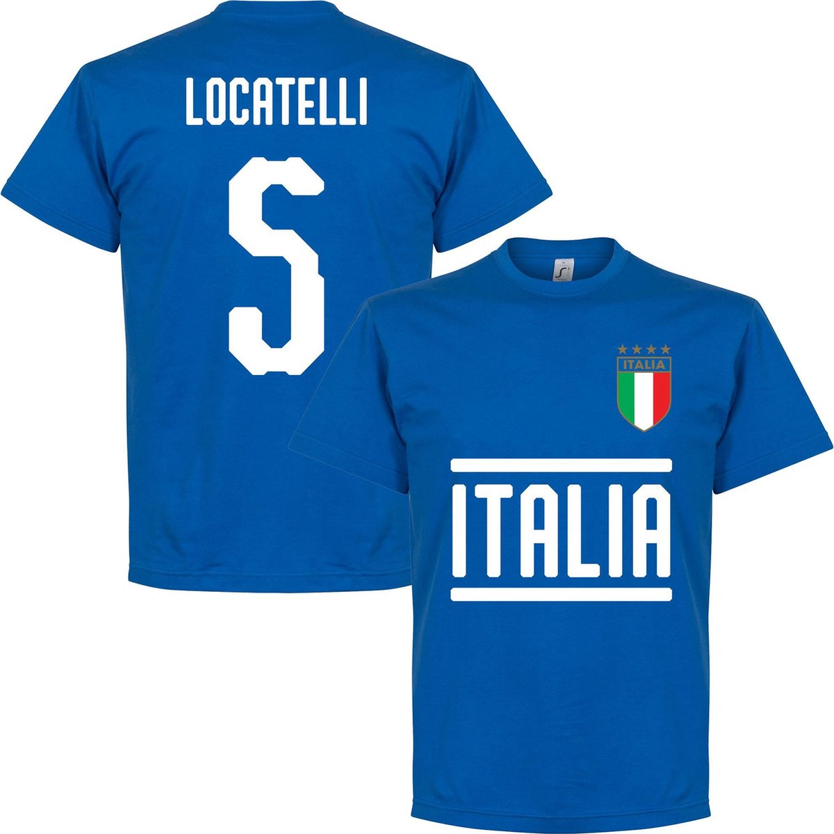 1200x1199-56 Italië Locatelli 5 Team T-Shirt - Blauw - L - Afbeelding 1