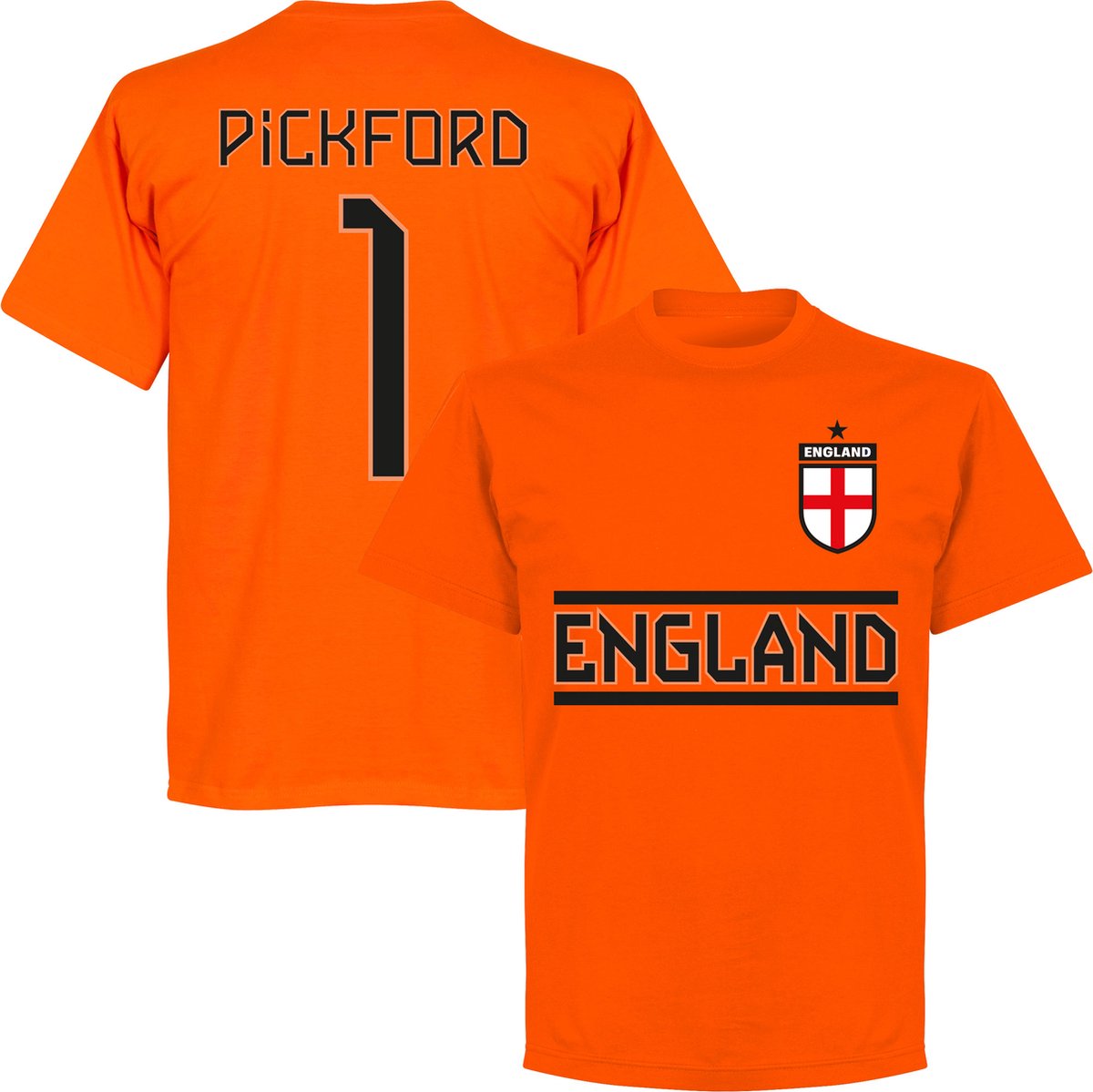 1200x1199-58 Engeland Pickford 1 Team T-Shirt - Oranje - L - Afbeelding 1