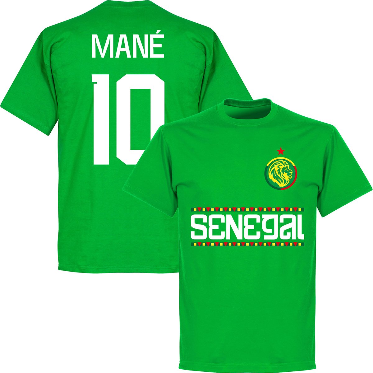 1200x1199-88 Senegal Star Mané Team T-Shirt - Groen - Kinderen - 140 - Afbeelding 1