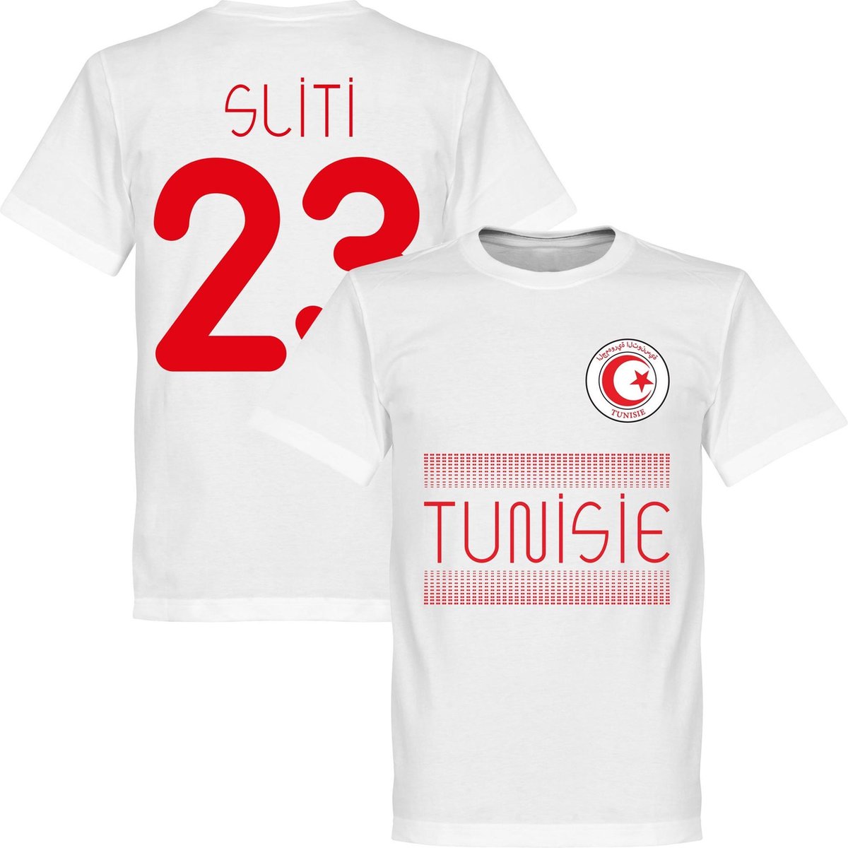 1200x1200-1031 Tunesië Sliti 23 Team T-Shirt - Wit - M - Afbeelding 1