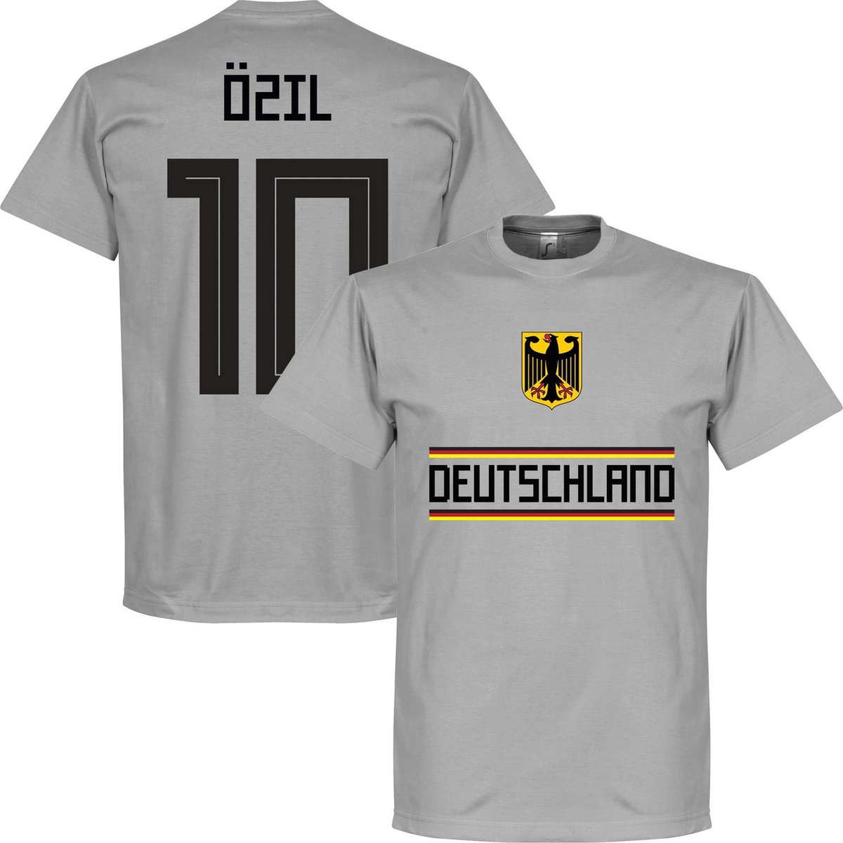 1200x1200-1049 Duitsland Özil Team T-Shirt - Grijs - XL - Afbeelding 1