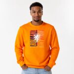 Nederlands Elftal Sweater Heren - Maat XXL - Oranje - KNVB - Trui - Voetbal - Fankleding - Volwassenen - Officiële Merchandise