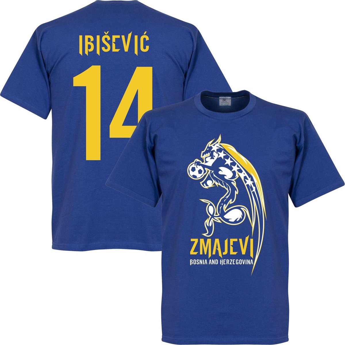 1200x1200-1119 Bosnia & Herzegovina Zmajevi Ibisevic T-Shirt - L - Afbeelding 1
