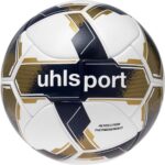 Uhlsport Revolution Thermobonded Wedstrijdbal - Wit / Marine / Goud | Maat: 5