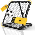 Rebounder voetbal - Rebounder – Stuitbaltrainer – Verstelbaar – Bouncer – Trainingsmateriaal – 83 x 83 cm - Zwart