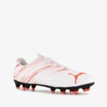 Puma Attacanto FG kinder voetbalschoenen wit rood - Maat 32 - Uitneembare zool