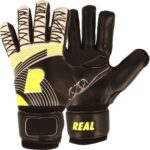 Real Support Keepershandschoenen Kinderen - Zwart / Fluogeel | Maat: 6