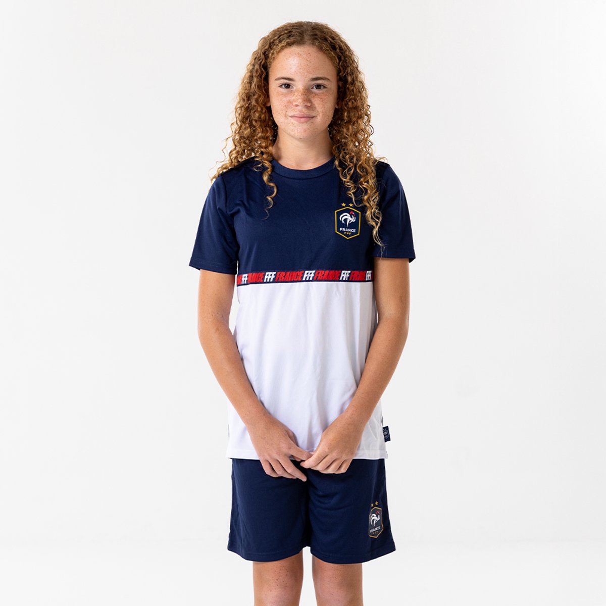 1200x1200-1492 Frankrijk Voetbaltenue Kinderen - Maat 164 - FFF - Sportkledingset - Voetbaltenue Kinderen - Jongens & Meisjes - 100% Polyester - Shirt & Broekje - Afbeelding 1