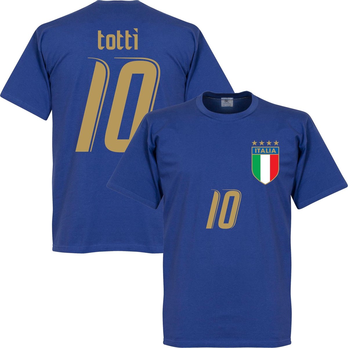 1200x1200-1510 Italië Totti WK 2006 T-Shirt - Blauw - M - Afbeelding 1