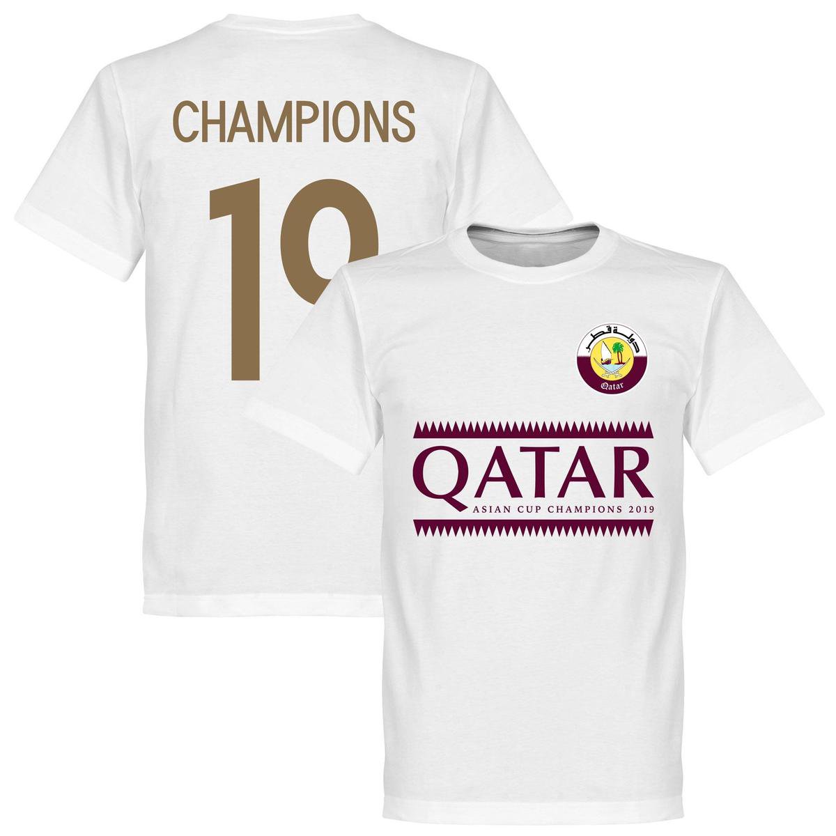 1200x1200-1572 Qatar 2019 Asian Cup Winners T-Shirt - Wit - 5XL - Afbeelding 1