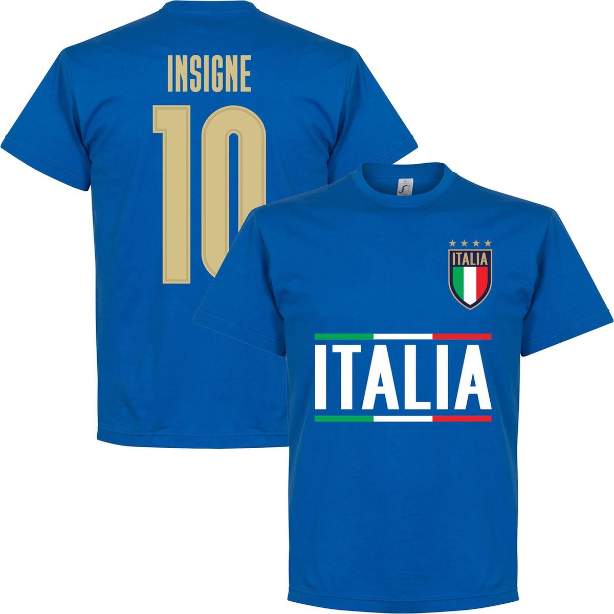 1200x1200-1576 Italië Insigne 10 Team T-Shirt - Blauw - Kinderen - 140 - Afbeelding 1