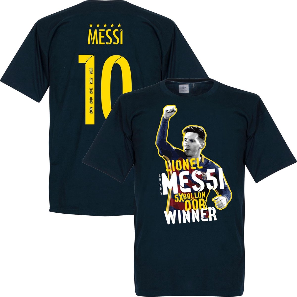 1200x1200-1581 Messi 5 Times Ballon D'Or Winner T-Shirt - KIDS - 92 - Afbeelding 1
