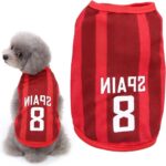 Trui voor katten en middelgrote honden, comfortabel T-shirt voor kleine honden, perfect puppycadeau in rood (M)