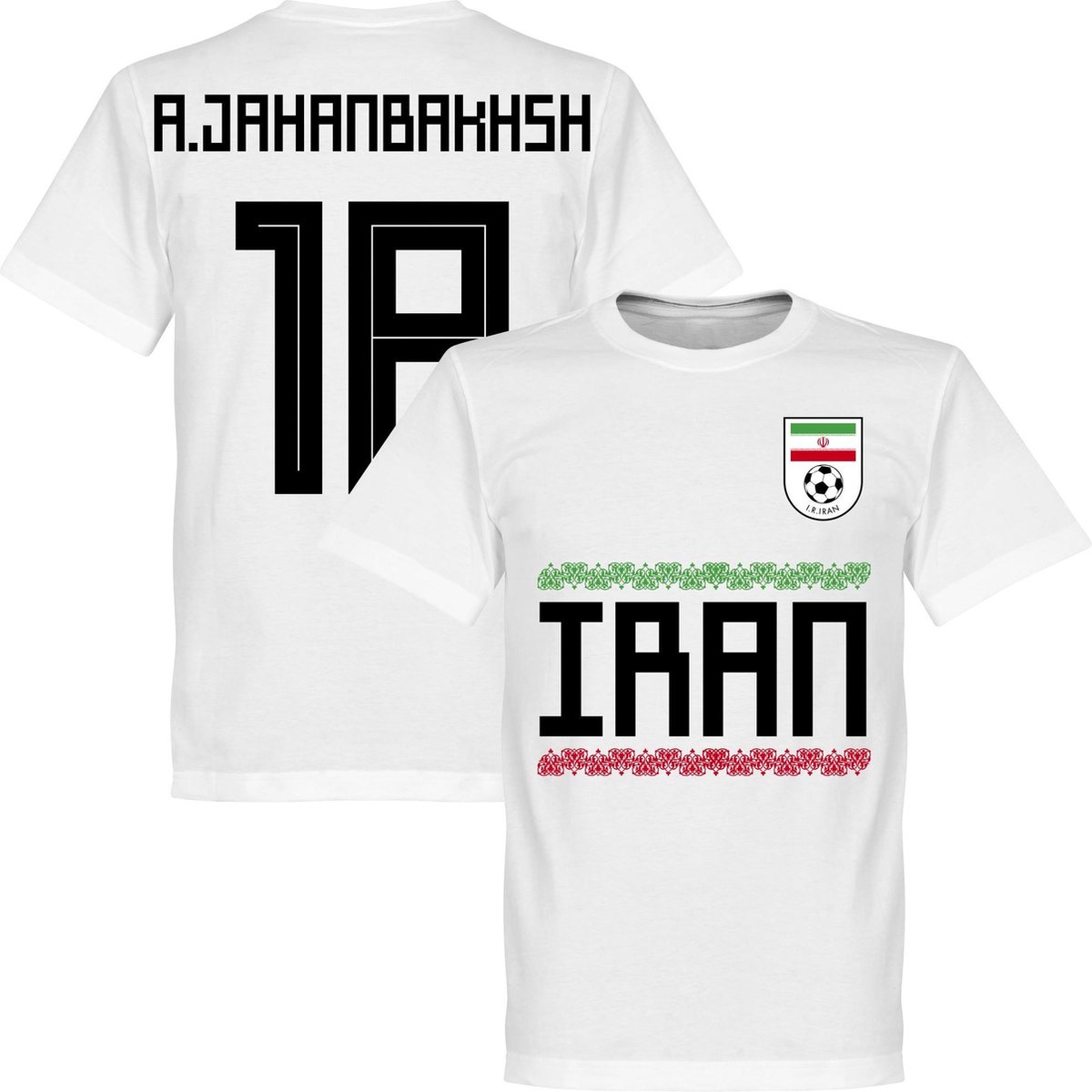 1200x1200-1620 Iran A. Jahanbakhsh 18 Team T-Shirt - Wit - L - Afbeelding 1