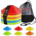 Voetbalkegels 60 stuks met draagtas - Agility training kegels voor voetbal, basketbal en meer