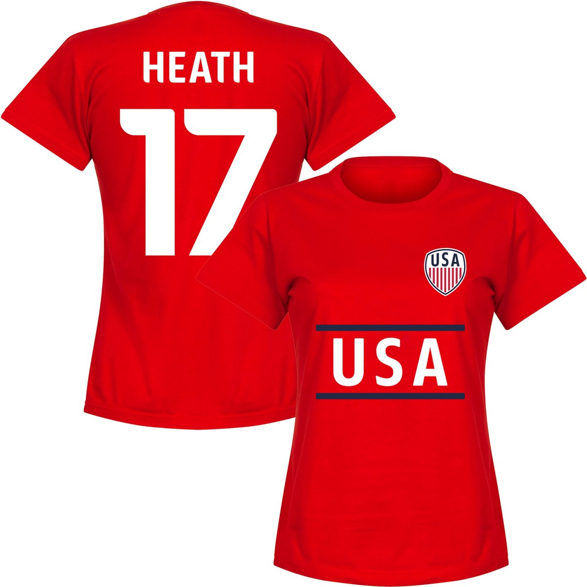 1200x1200-1679 Verenigde Staten Heath 17 Team Dames T-Shirt - Rood - XXL - Afbeelding 1