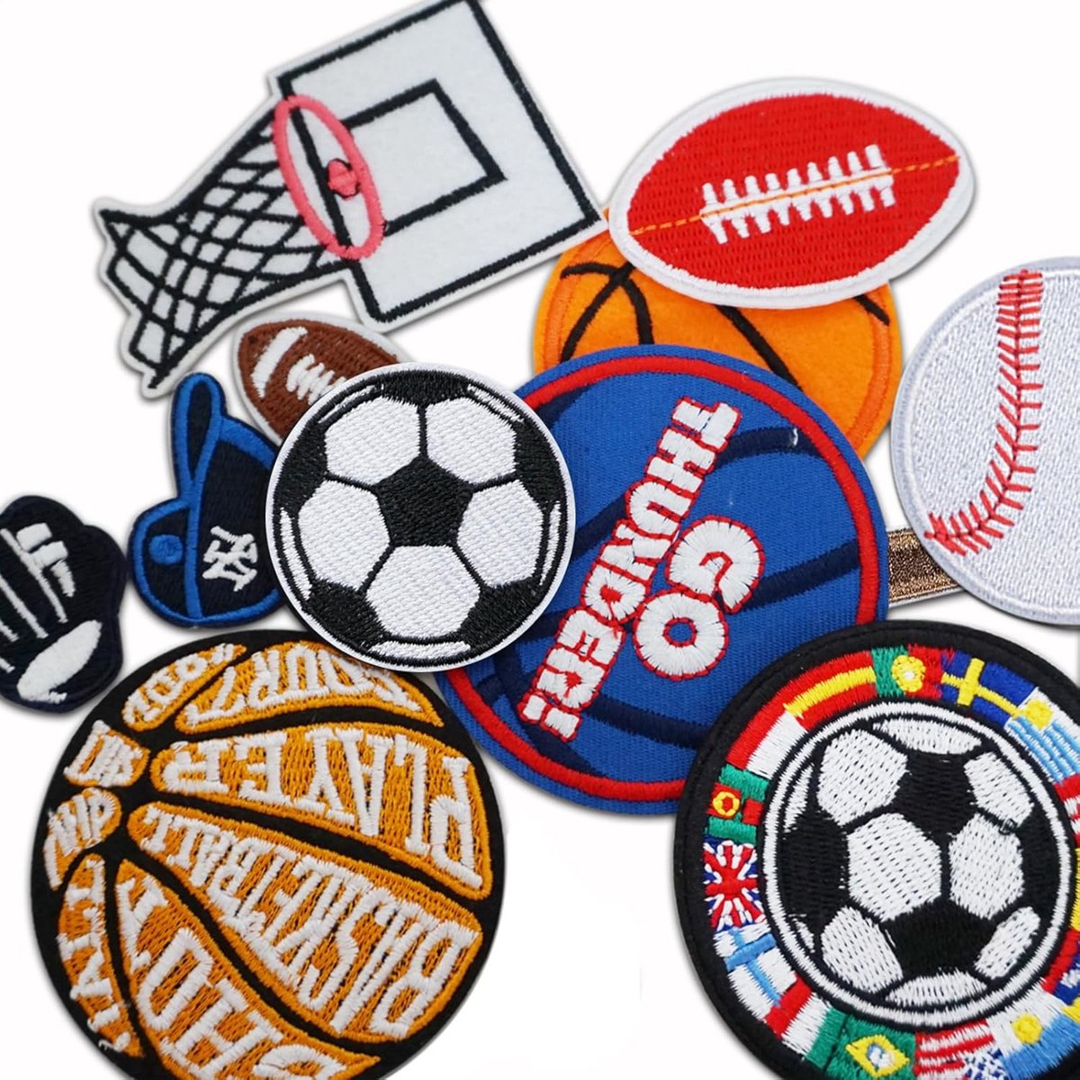 1200x1200-1718 12 Stuks Opstrijkbare Sportpatches voor Kleding en Accessoires - Afbeelding 1