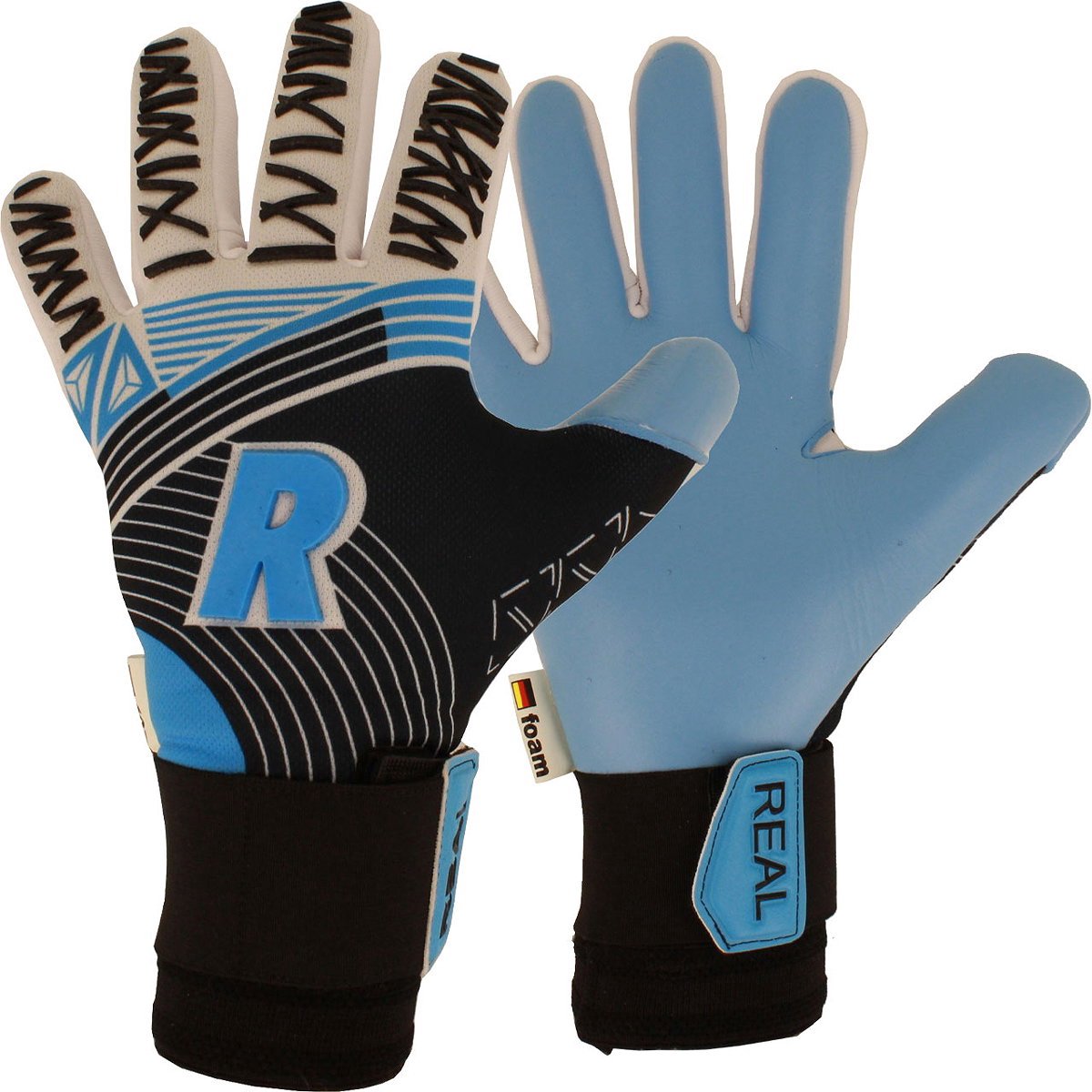 1200x1200-176 Real Pro Aqua Keepershandschoenen Heren - Marine / Lichtblauw | Maat: 11 - Afbeelding 1