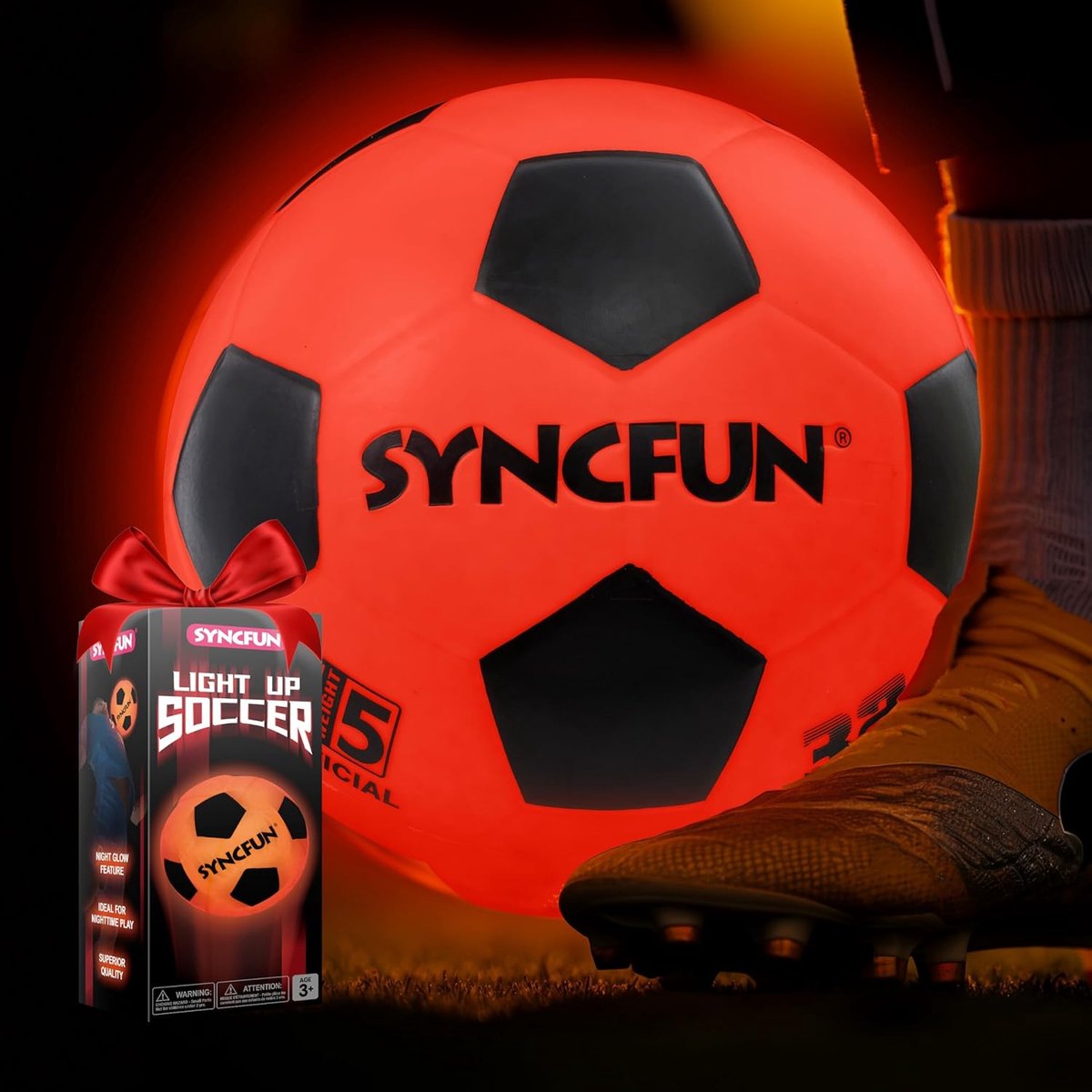 1200x1200-1774 LED Voetbal Maat 5 – Glow in the Dark – Lichtgevende Voetbal voor Avond & Nacht – Cadeau voor Kinderen - Afbeelding 1