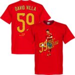 David Villa 59 Goals T-Shirt - Rood - XXL