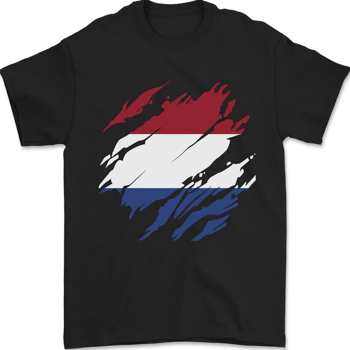 1200x1200-1996 Nederlandse Vlag T-Shirt voor Heren - Oranje Holland Dag & Voetbal Motivatie | 100% Katoen - Afbeelding 1