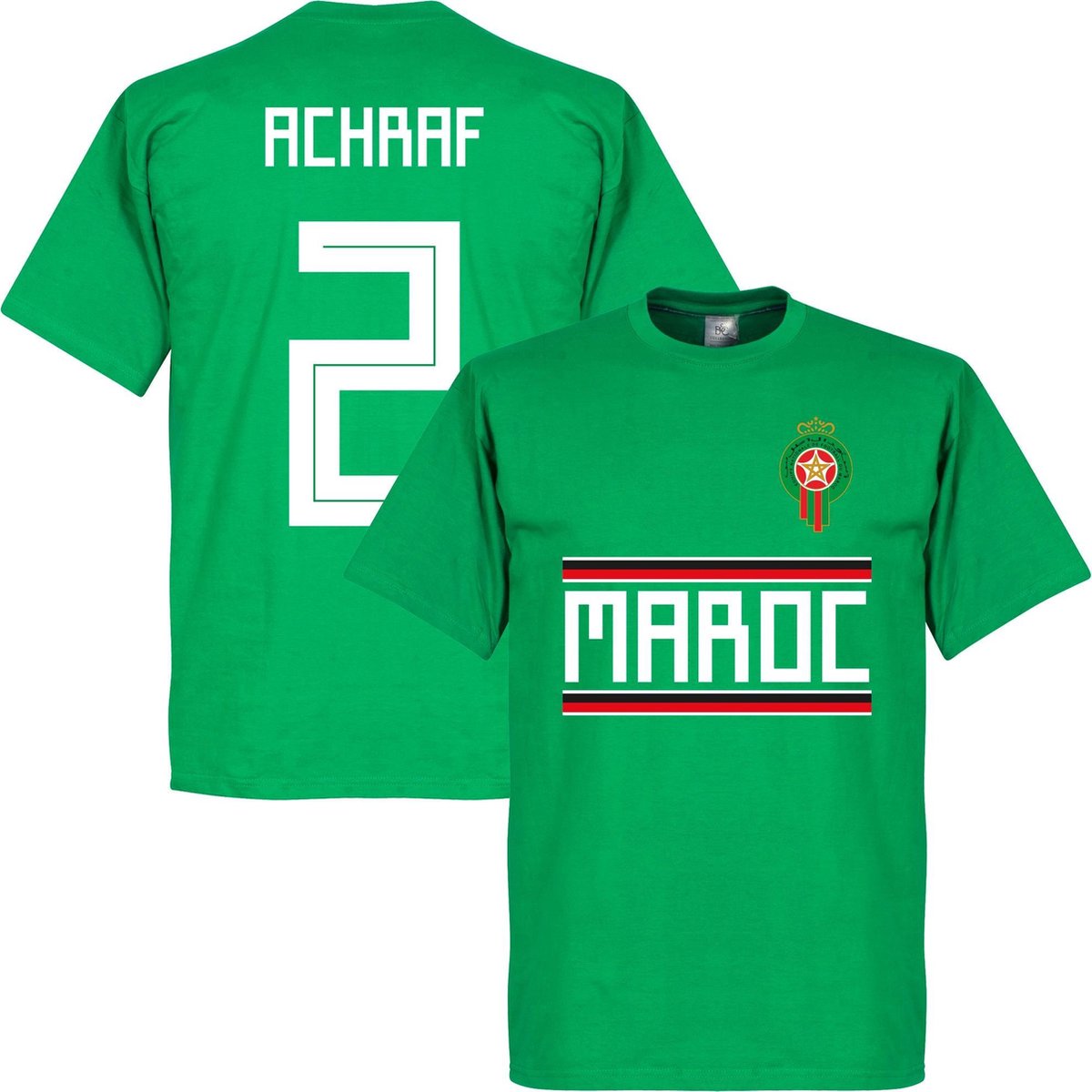 1200x1200-2051 Marokko Achtraf 2 Team T-Shirt - Groen - XS - Afbeelding 1