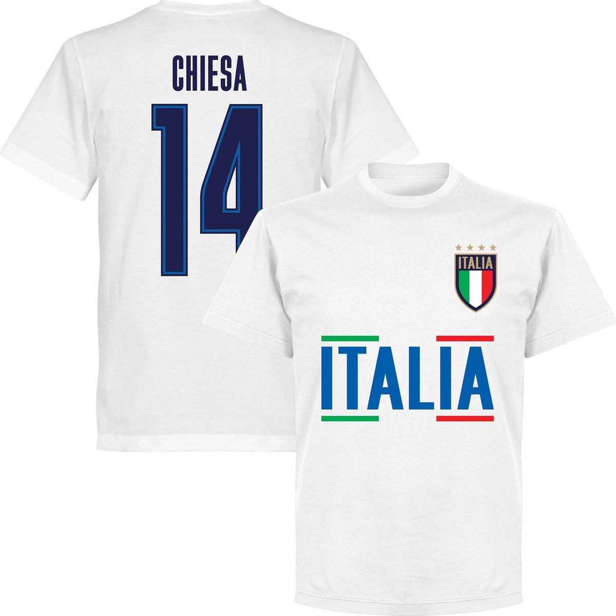 1200x1200-2054 Italië Chiesa 14 Team T-Shirt - Wit - XS - Afbeelding 1