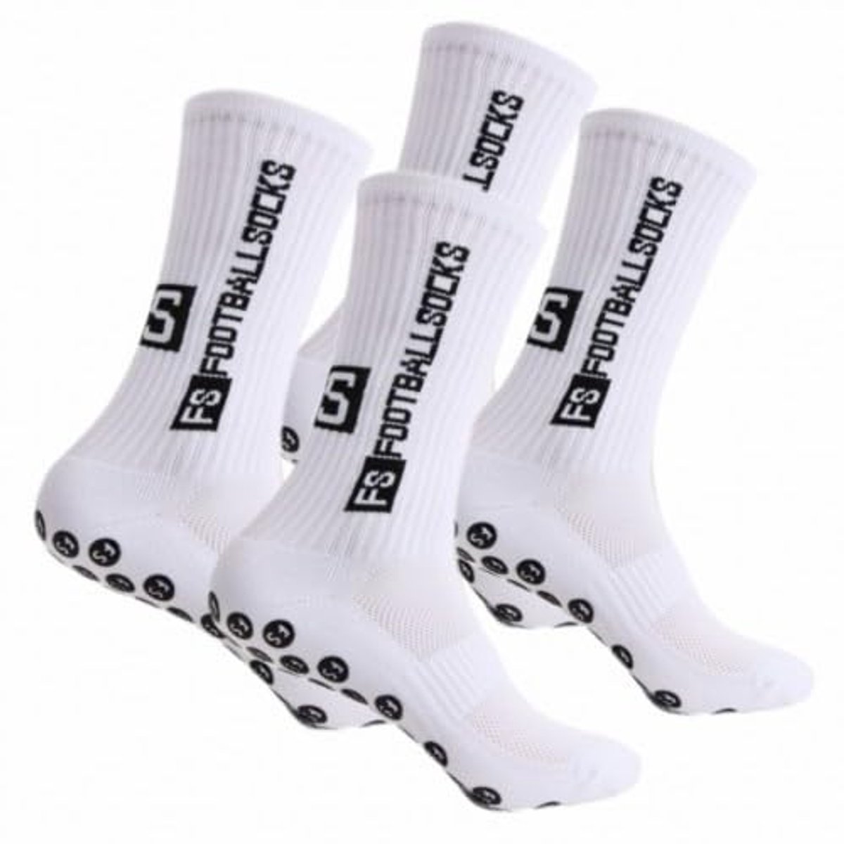 1200x1200-2104 MTTProducts - Ademend - Antislip - Perfect voor voetbal - Maat 39-46 - Elastisch - Ideaal voor heren en dames - Zwart en wit - Afbeelding 1