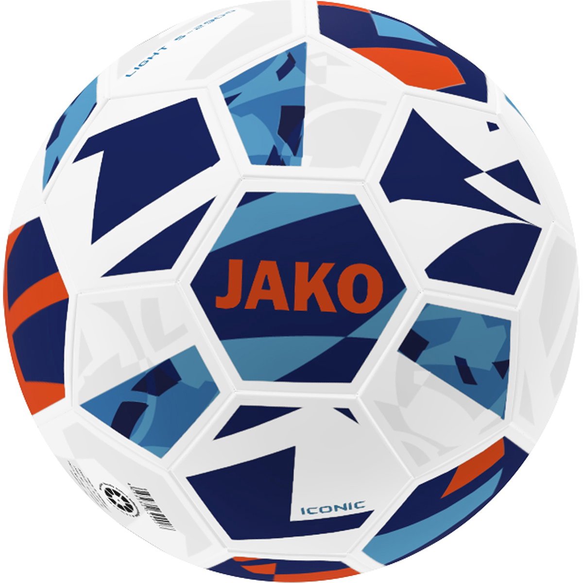 1200x1200-2121 Jako Iconic 290G (Size 4) Lightbal - Wit / Navy / Fluo Oranje | Maat: 4 - Afbeelding 1