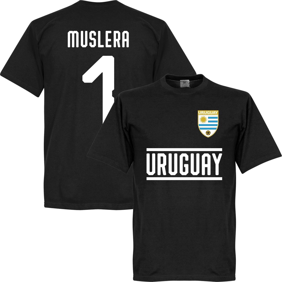 1200x1200-2126 Uruguay Muslera Keeper Team T-Shirt - Zwart - XXL - Afbeelding 1