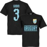 Uruguay Godin 3 Team T-Shirt - Zwart - XXXL