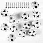 Voetbal Knoppen voor Meubels - 12 Stuks Sportthema Handgrepen voor Keuken, Kantoor en Dressoir Decoratie